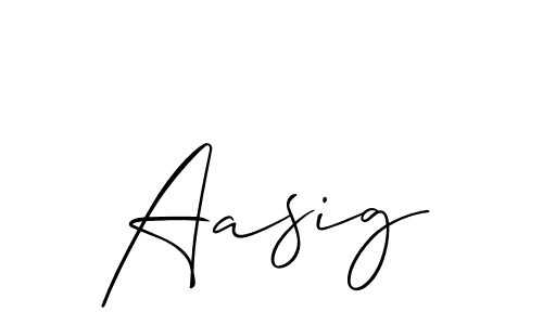 Similarly Allison_Script is the best handwritten signature design. Signature creator online .You can use it as an online autograph creator for name Aasig. Aasig signature style 2 images and pictures png