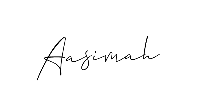 Best and Professional Signature Style for Aasimah. Allison_Script Best Signature Style Collection. Aasimah signature style 2 images and pictures png