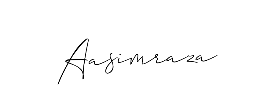 Also You can easily find your signature by using the search form. We will create Aasimraza name handwritten signature images for you free of cost using Allison_Script sign style. Aasimraza signature style 2 images and pictures png