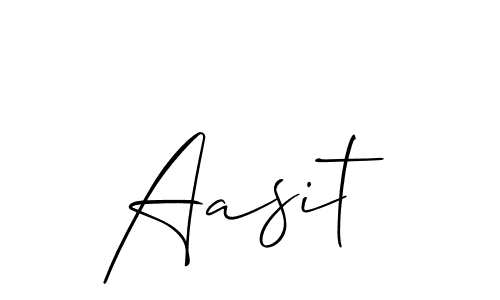 Design your own signature with our free online signature maker. With this signature software, you can create a handwritten (Allison_Script) signature for name Aasit. Aasit signature style 2 images and pictures png