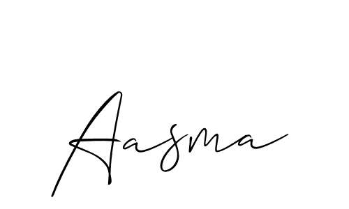 Aasma stylish signature style. Best Handwritten Sign (Allison_Script) for my name. Handwritten Signature Collection Ideas for my name Aasma. Aasma signature style 2 images and pictures png