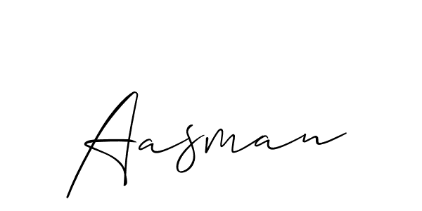 Use a signature maker to create a handwritten signature online. With this signature software, you can design (Allison_Script) your own signature for name Aasman. Aasman signature style 2 images and pictures png