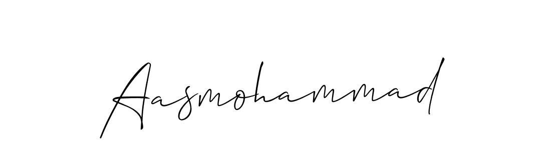 How to make Aasmohammad signature? Allison_Script is a professional autograph style. Create handwritten signature for Aasmohammad name. Aasmohammad signature style 2 images and pictures png