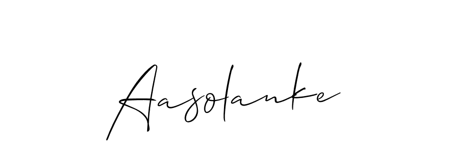The best way (Allison_Script) to make a short signature is to pick only two or three words in your name. The name Aasolanke include a total of six letters. For converting this name. Aasolanke signature style 2 images and pictures png