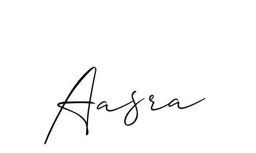 Use a signature maker to create a handwritten signature online. With this signature software, you can design (Allison_Script) your own signature for name Aasra. Aasra signature style 2 images and pictures png