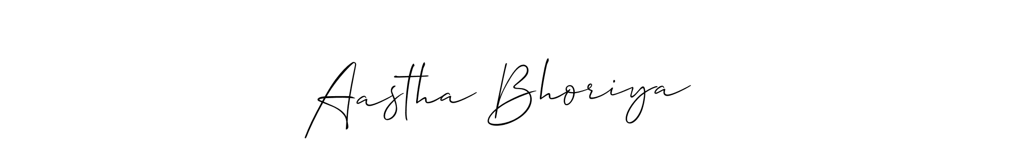 Use a signature maker to create a handwritten signature online. With this signature software, you can design (Allison_Script) your own signature for name Aastha Bhoriya❤️. Aastha Bhoriya❤️ signature style 2 images and pictures png