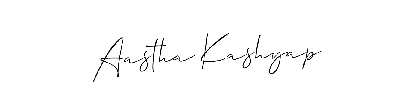 if you are searching for the best signature style for your name Aastha Kashyap. so please give up your signature search. here we have designed multiple signature styles  using Allison_Script. Aastha Kashyap signature style 2 images and pictures png