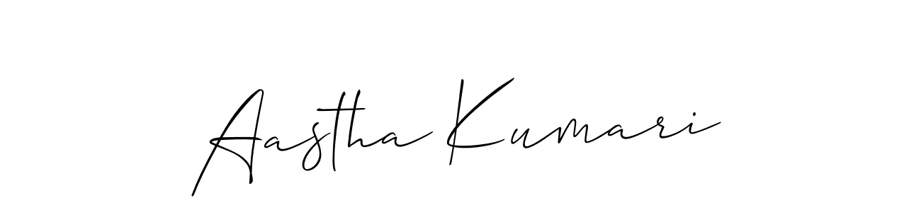 It looks lik you need a new signature style for name Aastha Kumari. Design unique handwritten (Allison_Script) signature with our free signature maker in just a few clicks. Aastha Kumari signature style 2 images and pictures png