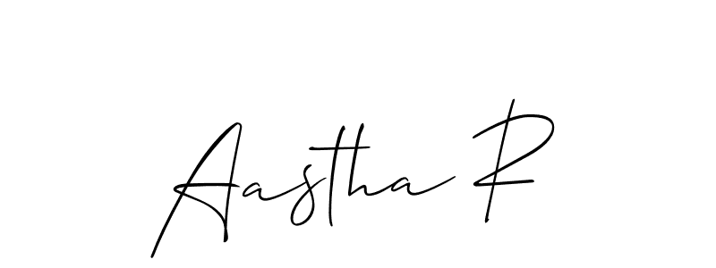 Similarly Allison_Script is the best handwritten signature design. Signature creator online .You can use it as an online autograph creator for name Aastha R. Aastha R signature style 2 images and pictures png