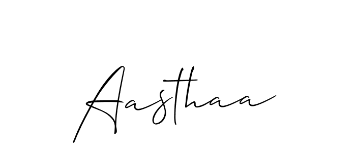 Aasthaa stylish signature style. Best Handwritten Sign (Allison_Script) for my name. Handwritten Signature Collection Ideas for my name Aasthaa. Aasthaa signature style 2 images and pictures png