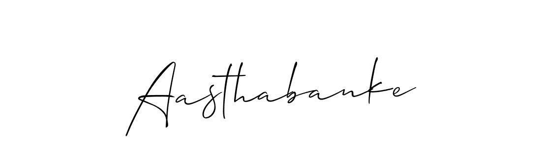 Aasthabanke stylish signature style. Best Handwritten Sign (Allison_Script) for my name. Handwritten Signature Collection Ideas for my name Aasthabanke. Aasthabanke signature style 2 images and pictures png