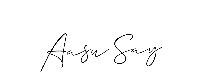 Check out images of Autograph of Aasu Say name. Actor Aasu Say Signature Style. Allison_Script is a professional sign style online. Aasu Say signature style 2 images and pictures png