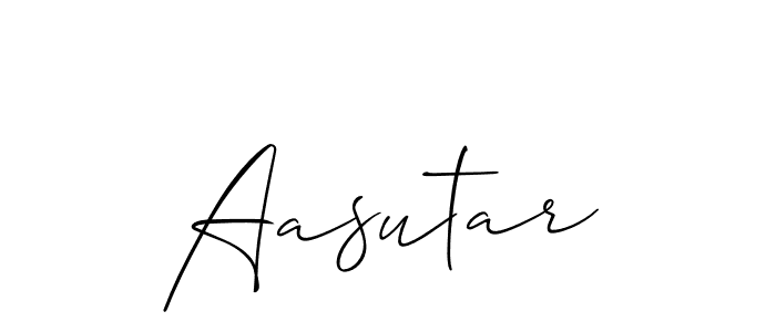 How to make Aasutar signature? Allison_Script is a professional autograph style. Create handwritten signature for Aasutar name. Aasutar signature style 2 images and pictures png