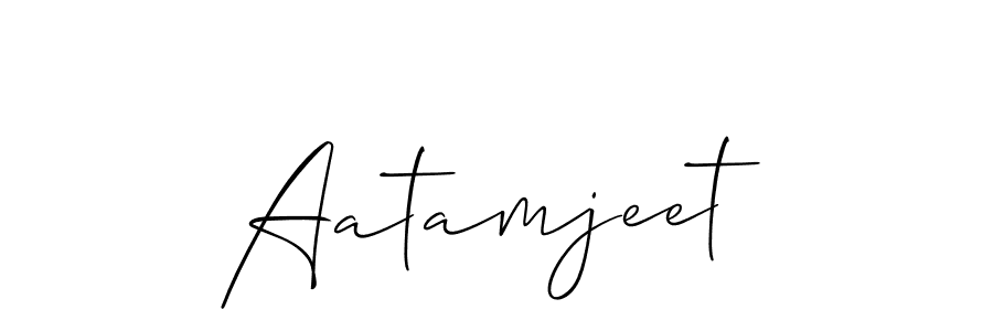 You should practise on your own different ways (Allison_Script) to write your name (Aatamjeet) in signature. don't let someone else do it for you. Aatamjeet signature style 2 images and pictures png