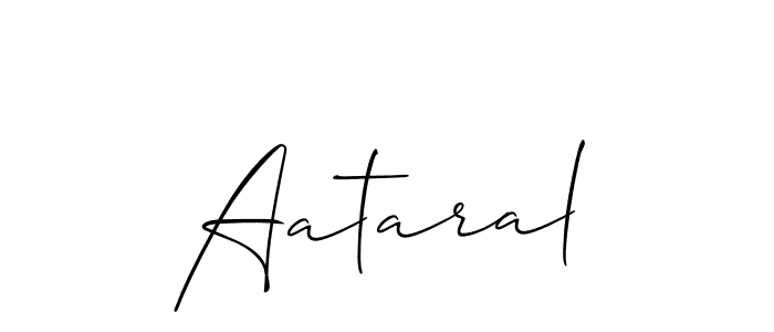 Once you've used our free online signature maker to create your best signature Allison_Script style, it's time to enjoy all of the benefits that Aataral name signing documents. Aataral signature style 2 images and pictures png