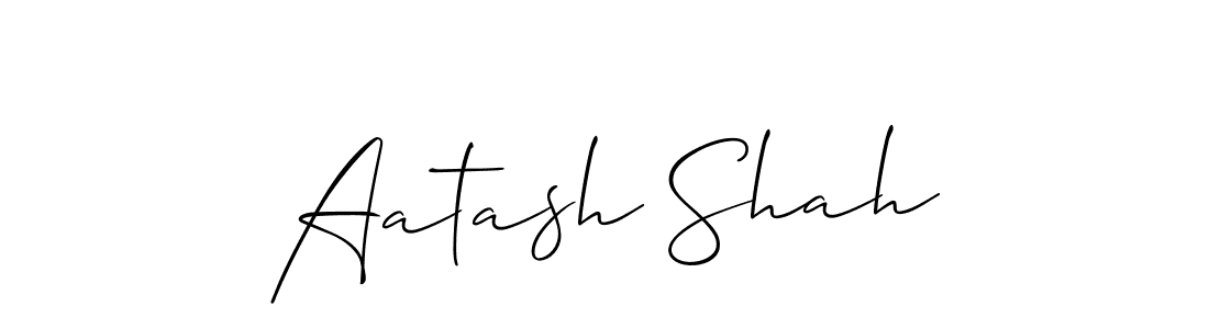 How to make Aatash Shah signature? Allison_Script is a professional autograph style. Create handwritten signature for Aatash Shah name. Aatash Shah signature style 2 images and pictures png