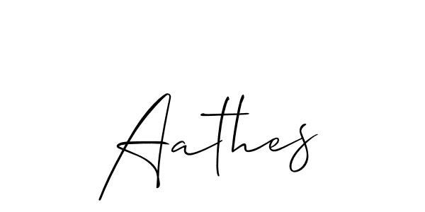 How to make Aathes name signature. Use Allison_Script style for creating short signs online. This is the latest handwritten sign. Aathes signature style 2 images and pictures png