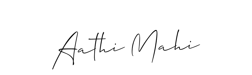 Aathi Mahi stylish signature style. Best Handwritten Sign (Allison_Script) for my name. Handwritten Signature Collection Ideas for my name Aathi Mahi. Aathi Mahi signature style 2 images and pictures png