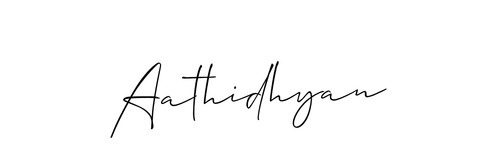 Allison_Script is a professional signature style that is perfect for those who want to add a touch of class to their signature. It is also a great choice for those who want to make their signature more unique. Get Aathidhyan name to fancy signature for free. Aathidhyan signature style 2 images and pictures png