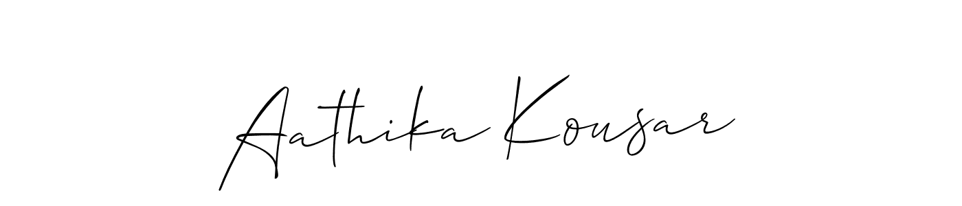 You can use this online signature creator to create a handwritten signature for the name Aathika Kousar. This is the best online autograph maker. Aathika Kousar signature style 2 images and pictures png