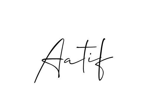You should practise on your own different ways (Allison_Script) to write your name (Aatif) in signature. don't let someone else do it for you. Aatif signature style 2 images and pictures png
