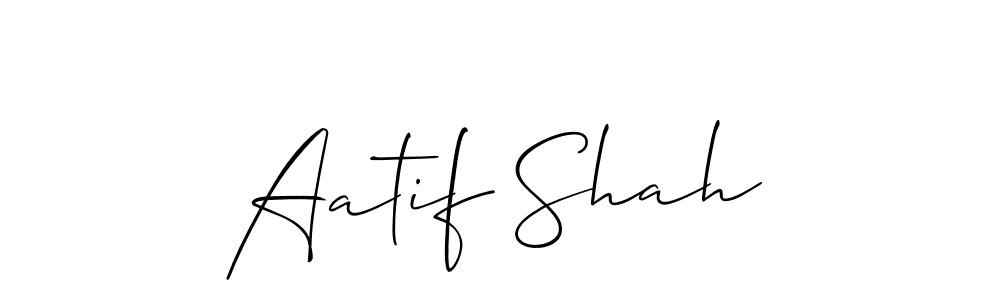 Once you've used our free online signature maker to create your best signature Allison_Script style, it's time to enjoy all of the benefits that Aatif Shah name signing documents. Aatif Shah signature style 2 images and pictures png