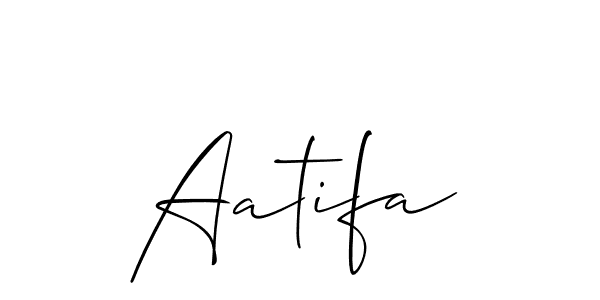 How to Draw Aatifa signature style? Allison_Script is a latest design signature styles for name Aatifa. Aatifa signature style 2 images and pictures png