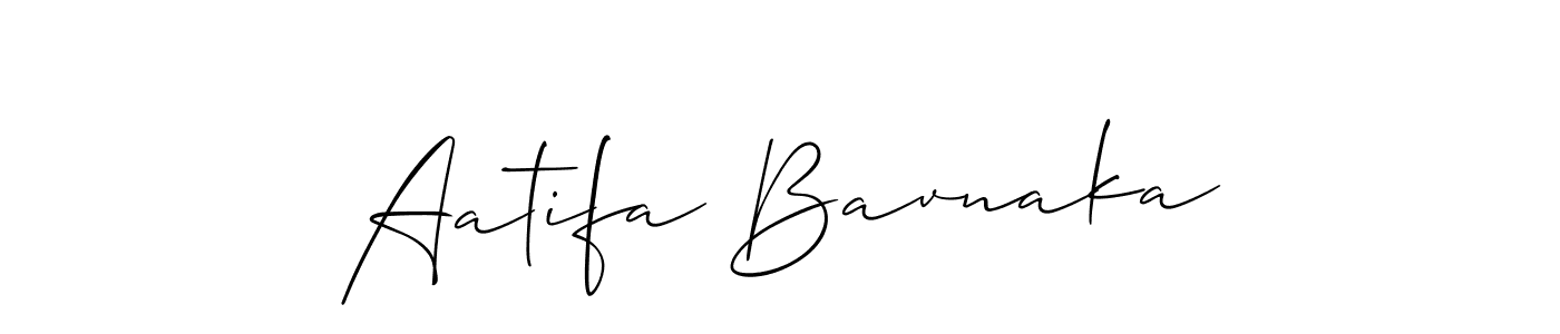 Make a beautiful signature design for name Aatifa Bavnaka. Use this online signature maker to create a handwritten signature for free. Aatifa Bavnaka signature style 2 images and pictures png