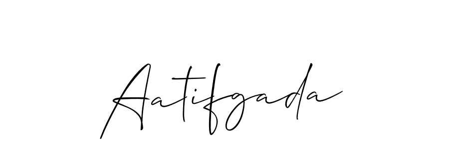 You should practise on your own different ways (Allison_Script) to write your name (Aatifgada) in signature. don't let someone else do it for you. Aatifgada signature style 2 images and pictures png
