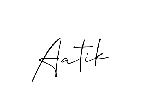 if you are searching for the best signature style for your name Aatik. so please give up your signature search. here we have designed multiple signature styles  using Allison_Script. Aatik signature style 2 images and pictures png