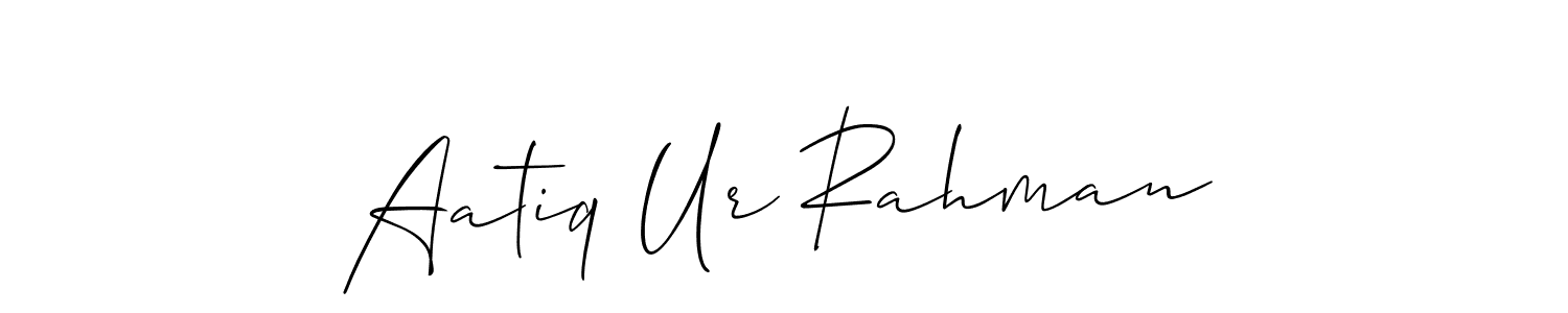 Similarly Allison_Script is the best handwritten signature design. Signature creator online .You can use it as an online autograph creator for name Aatiq Ur Rahman. Aatiq Ur Rahman signature style 2 images and pictures png