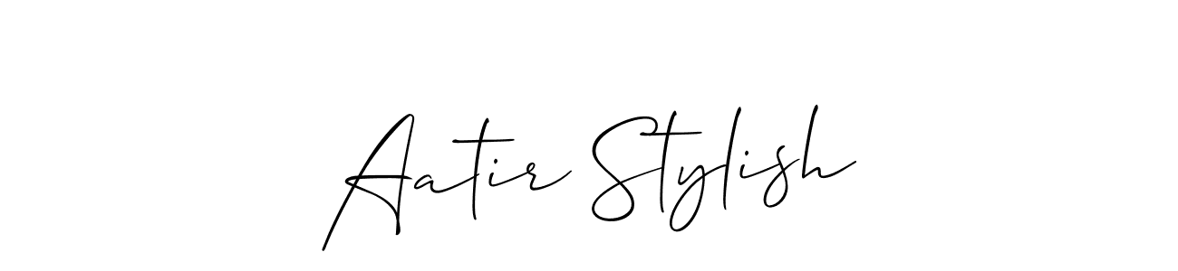 How to make Aatir Stylish name signature. Use Allison_Script style for creating short signs online. This is the latest handwritten sign. Aatir Stylish signature style 2 images and pictures png
