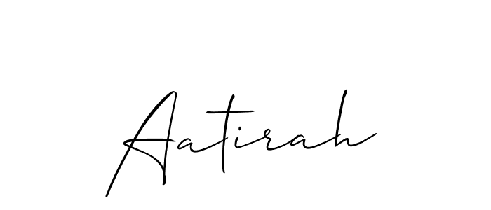 if you are searching for the best signature style for your name Aatirah. so please give up your signature search. here we have designed multiple signature styles  using Allison_Script. Aatirah signature style 2 images and pictures png