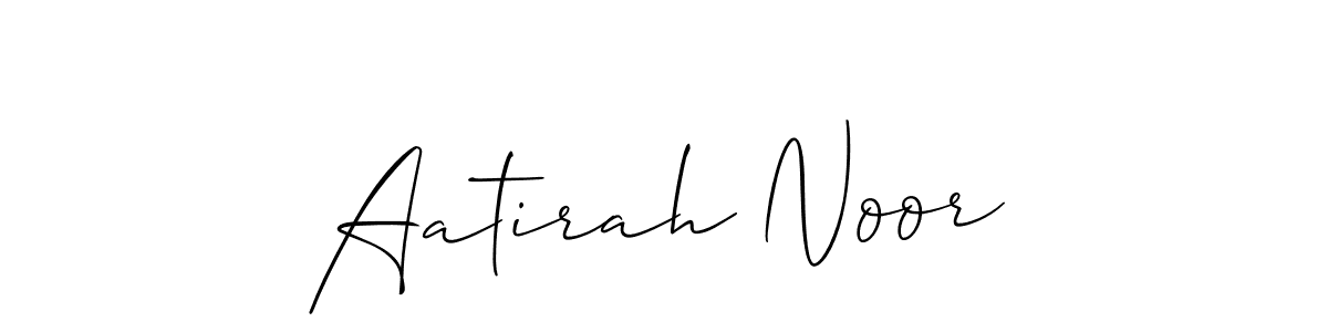 How to Draw Aatirah Noor signature style? Allison_Script is a latest design signature styles for name Aatirah Noor. Aatirah Noor signature style 2 images and pictures png