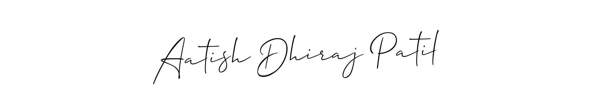 How to make Aatish Dhiraj Patil signature? Allison_Script is a professional autograph style. Create handwritten signature for Aatish Dhiraj Patil name. Aatish Dhiraj Patil signature style 2 images and pictures png