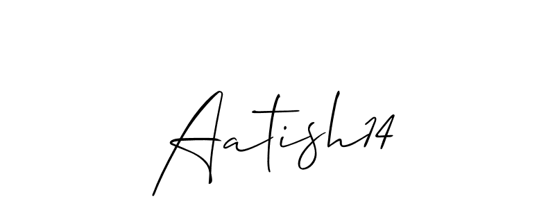 You should practise on your own different ways (Allison_Script) to write your name (Aatish14) in signature. don't let someone else do it for you. Aatish14 signature style 2 images and pictures png