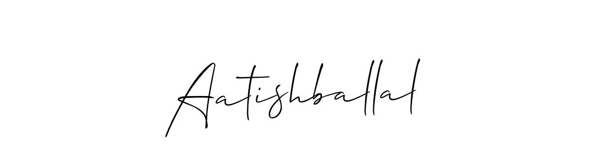Also we have Aatishballal name is the best signature style. Create professional handwritten signature collection using Allison_Script autograph style. Aatishballal signature style 2 images and pictures png