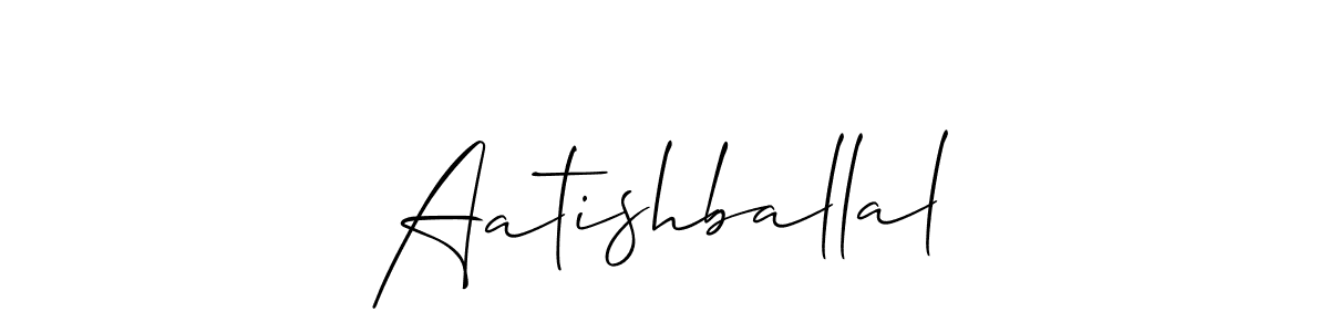 Use a signature maker to create a handwritten signature online. With this signature software, you can design (Allison_Script) your own signature for name Aatishballal. Aatishballal signature style 2 images and pictures png