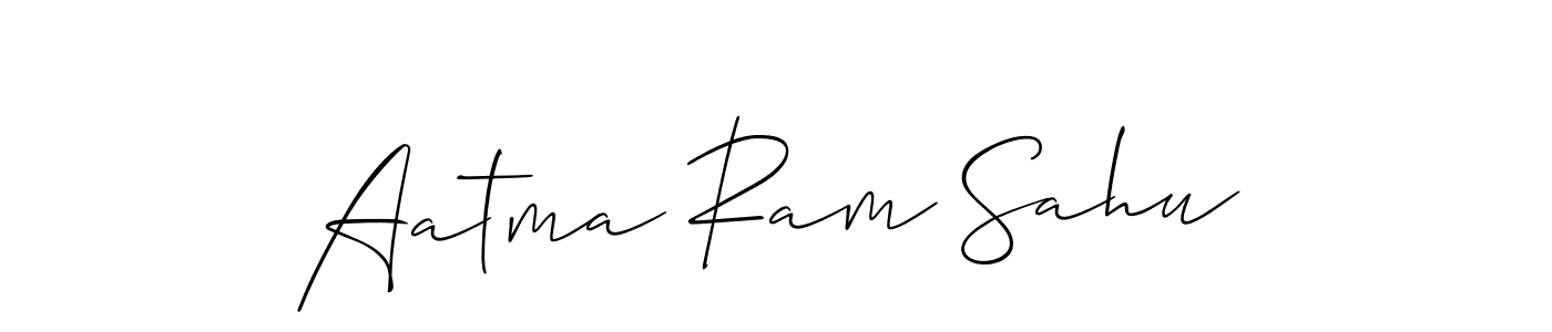 This is the best signature style for the Aatma Ram Sahu name. Also you like these signature font (Allison_Script). Mix name signature. Aatma Ram Sahu signature style 2 images and pictures png