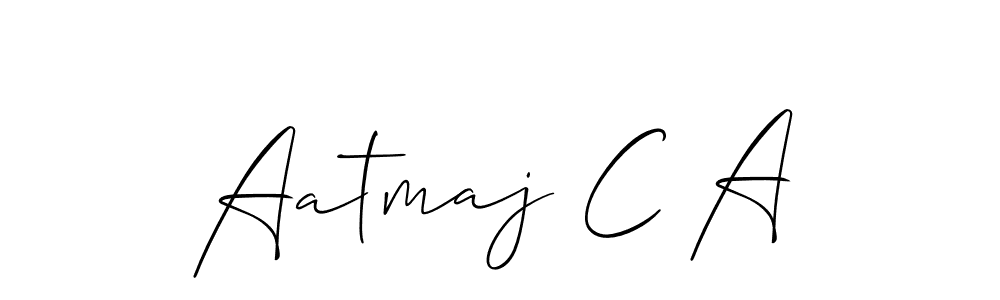 How to make Aatmaj C A signature? Allison_Script is a professional autograph style. Create handwritten signature for Aatmaj C A name. Aatmaj C A signature style 2 images and pictures png