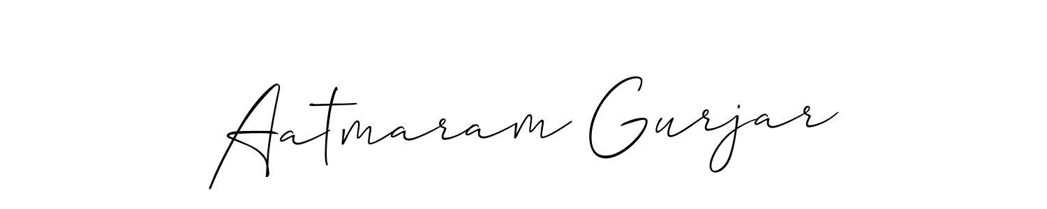 It looks lik you need a new signature style for name Aatmaram Gurjar. Design unique handwritten (Allison_Script) signature with our free signature maker in just a few clicks. Aatmaram Gurjar signature style 2 images and pictures png