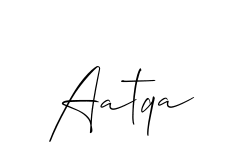 Make a beautiful signature design for name Aatqa. Use this online signature maker to create a handwritten signature for free. Aatqa signature style 2 images and pictures png