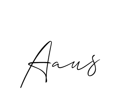 Make a beautiful signature design for name Aaus. With this signature (Allison_Script) style, you can create a handwritten signature for free. Aaus signature style 2 images and pictures png
