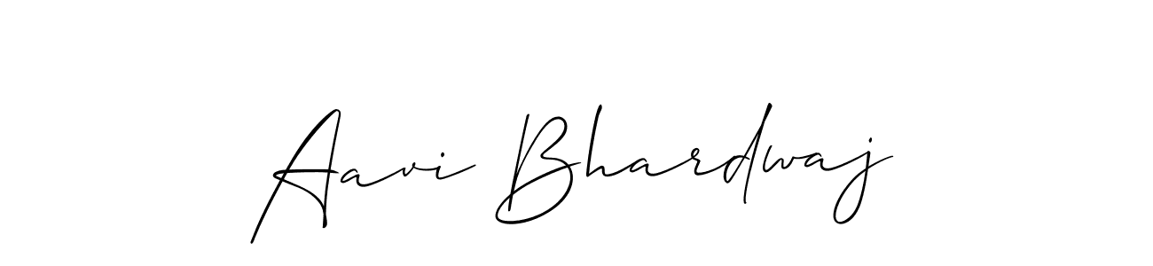 Use a signature maker to create a handwritten signature online. With this signature software, you can design (Allison_Script) your own signature for name Aavi Bhardwaj. Aavi Bhardwaj signature style 2 images and pictures png