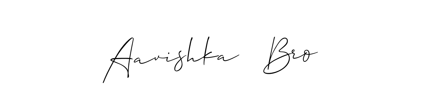 Use a signature maker to create a handwritten signature online. With this signature software, you can design (Allison_Script) your own signature for name Aavishka   Bro. Aavishka   Bro signature style 2 images and pictures png