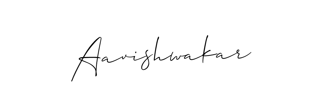 How to make Aavishwakar name signature. Use Allison_Script style for creating short signs online. This is the latest handwritten sign. Aavishwakar signature style 2 images and pictures png