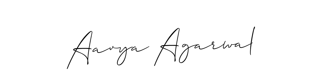 Design your own signature with our free online signature maker. With this signature software, you can create a handwritten (Allison_Script) signature for name Aavya Agarwal. Aavya Agarwal signature style 2 images and pictures png