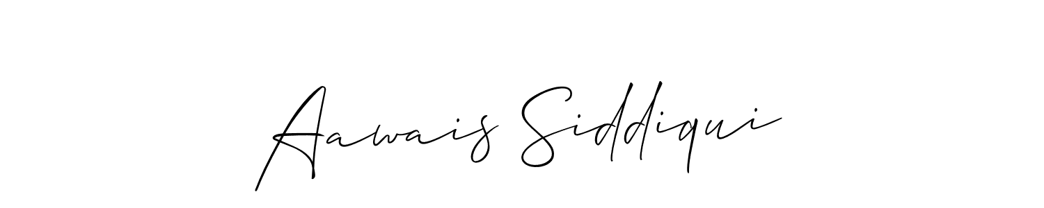 Design your own signature with our free online signature maker. With this signature software, you can create a handwritten (Allison_Script) signature for name Aawais Siddiqui. Aawais Siddiqui signature style 2 images and pictures png