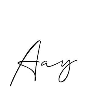 How to make Aay signature? Allison_Script is a professional autograph style. Create handwritten signature for Aay name. Aay signature style 2 images and pictures png