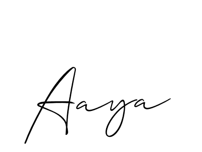 You should practise on your own different ways (Allison_Script) to write your name (Aaya) in signature. don't let someone else do it for you. Aaya signature style 2 images and pictures png